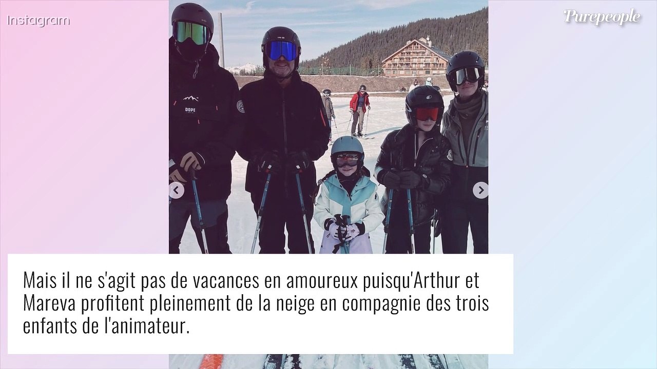 Arthur réuni avec ses trois enfants : rares photos de la famille au grand complet, les "mask skieurs" !