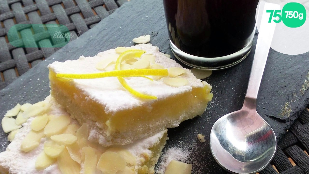 Carrés au citron au beurre salé