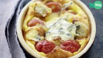 Clafoutis de tomates cerises au Bresse Bleu