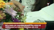 Spinelli indicó que esta firma de convenio brinda una serie de herramientas para el personal del HCD