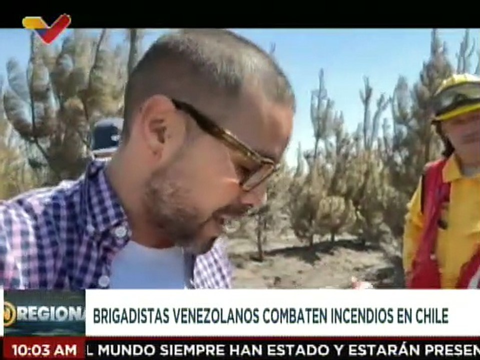 Brigada venezolana continúa en labores de extinción de incendios forestales en Chile