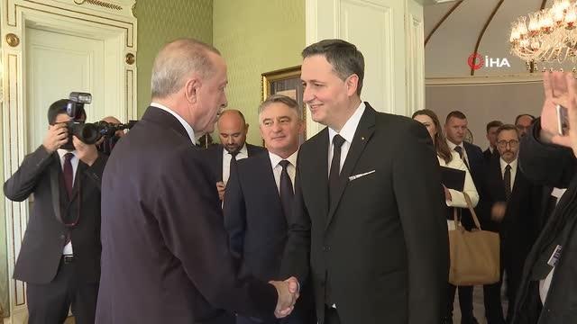 Cumhurbaşkanı Erdoğan, Bosna Hersek Devlet Başkanlığı Konseyi üyeleriyle görüştü