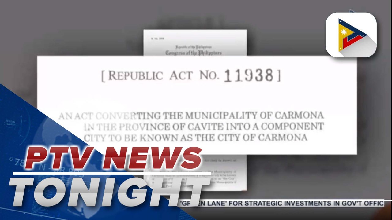 Pres. Ferdinand R. Marcos Jr. inks law converting municipality of Carmona into component city of Cavite
