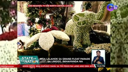 Mga lalahok sa Grand Float Parade sa Linggo, inihahanda na | SONA