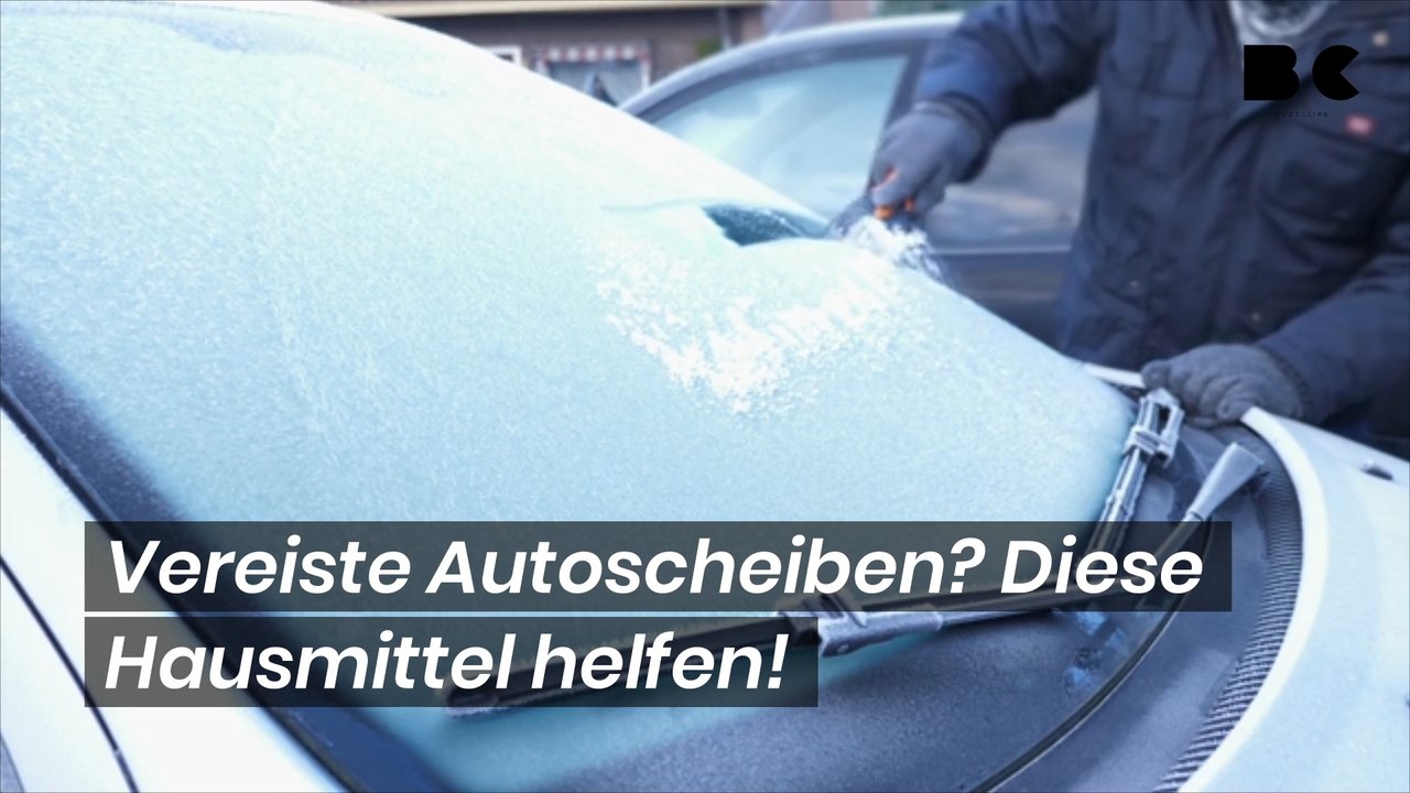 Mit diesen Hausmitteln kann man Autoscheiben vom Eis befreien!