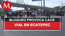 Continúa caos vial por protesta en Vía Morelos, Ecatepec