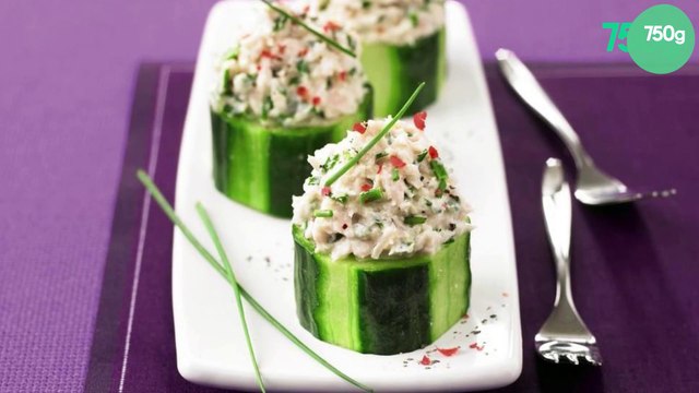 Bouchées de thon et concombre