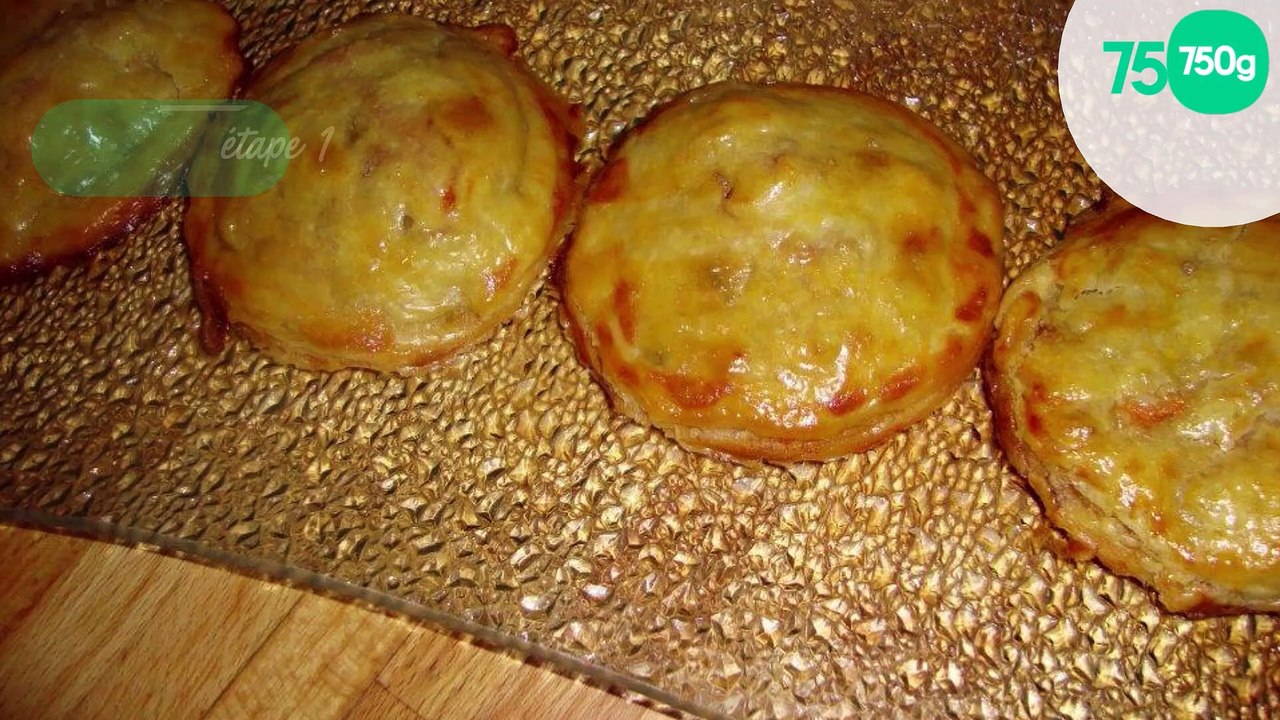 Tourtes individuelles aux champignons, thon, poivrons et tomates