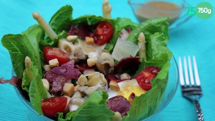 Salade Terre-Mer aux émincés de gésiers Fleury Michon et bulots façon Ceasar