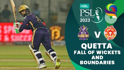 Let's Recap Quetta Gladiators Fall of Wickets And Boundaries  | Match 13 | HBL PSL 8 | MI2T