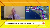Storm brings snow, flooding threat to California