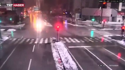 11 katlı binanın yıkılma anı güvenlik kamerasında