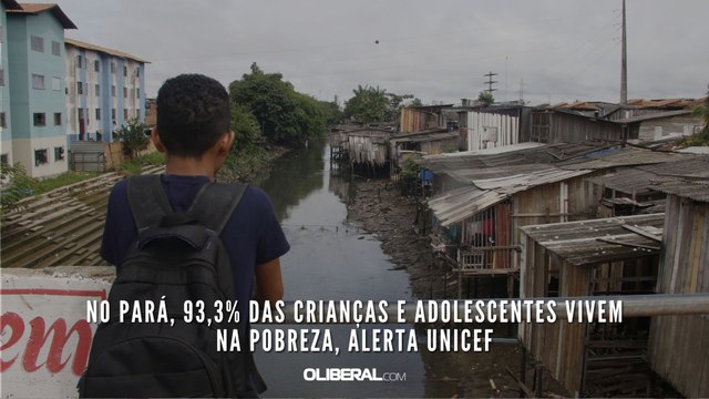 No Pará, 93,3% das crianças e adolescentes vivem na pobreza, alerta Unicef