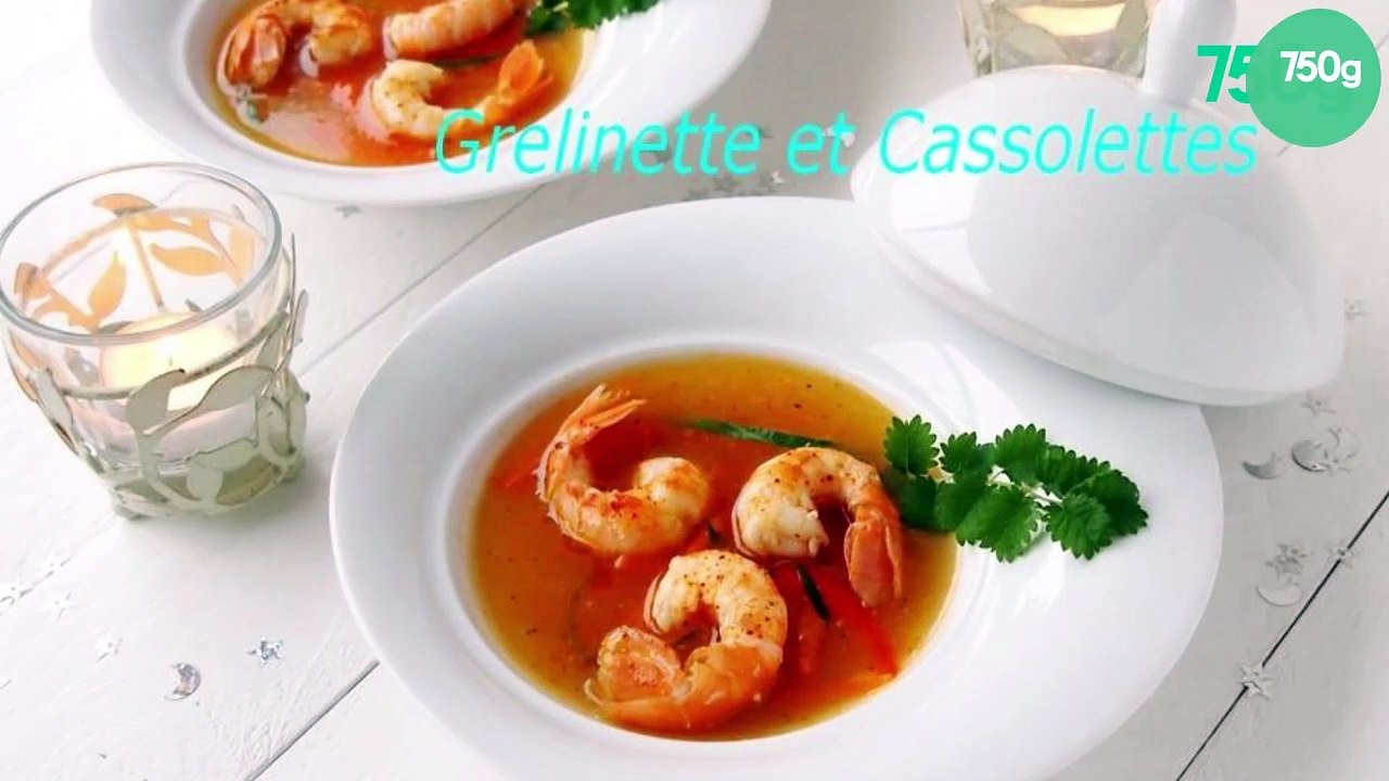 Nage safranée de langoustines aux petits légumes
