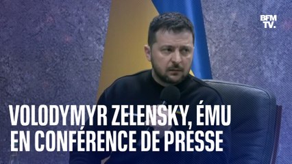 Un an de guerre en Ukraine: Volodymyr Zelensky, ému aux larmes lors d'une conférence de presse