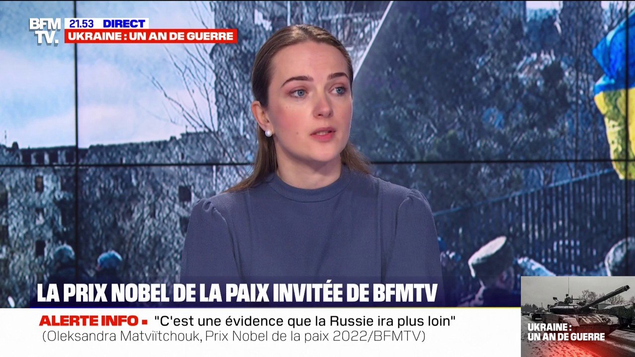Oleksandra Matviichuk (Prix Nobel de la paix 2022): "Poutine et les autres responsables des crimes de guerre doivent être punis"