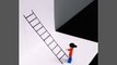 How to create 3d ladders illusion art tutorial video | Dailymotion trending 2023