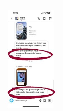 Sur Instagram, la jolie brune reçoit très souvent des critiques.Marlène dévoile des messages privés sur Instagram.