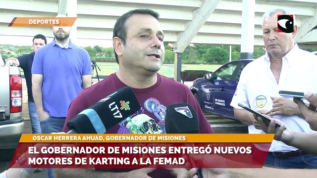 El gobernador de misiones entregó nuevos motores de Karting a la FEMAD