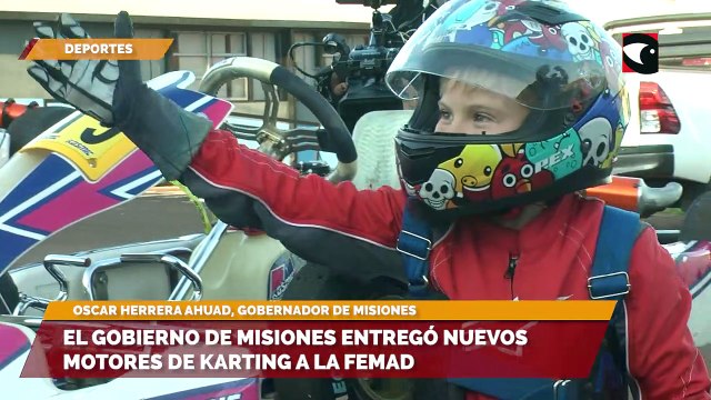 El gobierno de misiones entregó nuevos motores de karting a la FEMAD