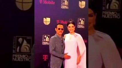 Marc Anthony Cradles Nadia Ferreira's Baby Bump on First Red Carpet Since Pregna