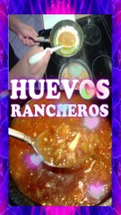 HUEVOS EN SALSA ROJA DESAYUNO FACIL Y RICO COMO SE HACE EN EL RANCHO #SHORTS #VIRAL