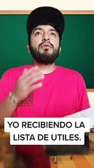 Tiktoker se burla de la lista de útiles escolares.