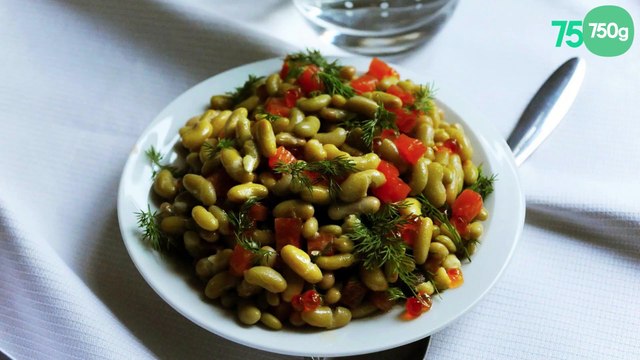 Salade de flageolets aux deux saumons et à l'aneth