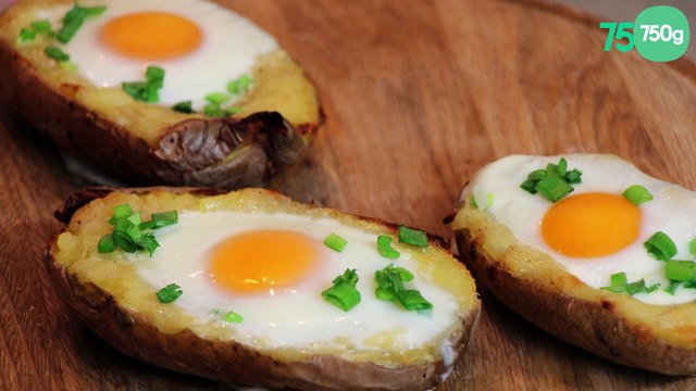 Pommes de terre au four façon œuf cocotte