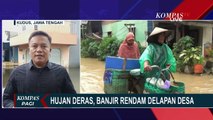 [Live] Hujan Deras Hingga Tanggul Jebol Sebabkan Banjir Rendam 8 Desa di Kudus