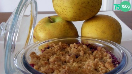 Crumble rustique pomme-cassis