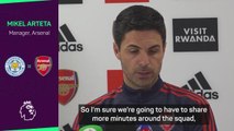 Arteta says rotation is key for Arsenal to win Premier and Europa League