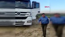 Arnavutköy'de araziye kaçak hafriyat döken şoför uyaranları tehdit etti