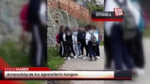 Arnavutköy'de kız öğrencilerin kavgası