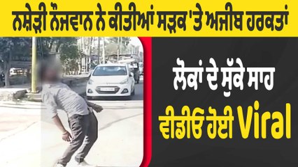 ਨਸ਼ੇੜੀ ਨੌਜਵਾਨ ਨੇ ਕੀਤੀਆਂ ਸੜਕ 'ਤੇ ਅਜੀਬ ਹਰਕਤਾਂ ਲੋਕਾਂ ਦੇ ਸੁੱਕੇ ਸਾਹ, ਵੀਡੀਓ ਹੋਈ ਵਾਇਰਲ | OneIndia Punjabi