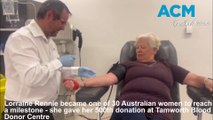 A Walcha woman becomes one of a handful in the country to donate blood 500 times - 28/02/2023 - Northern Daily Leader
