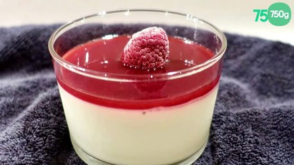 Panacotta et son coulis de framboise