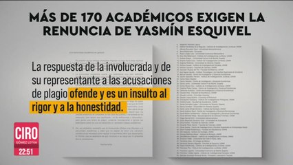 Académicos piden renuncia de ministra Esquivel tras plagio de tesis