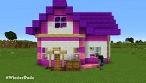 Minecraft NOOB vs PRO vs HACKER GIRL HOUSE BUILD CHALLENGE in Minecraft  Animation