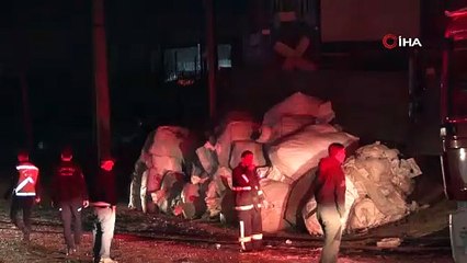 Gebze'de plastik geri dönüşüm fabrikası yandı (2)