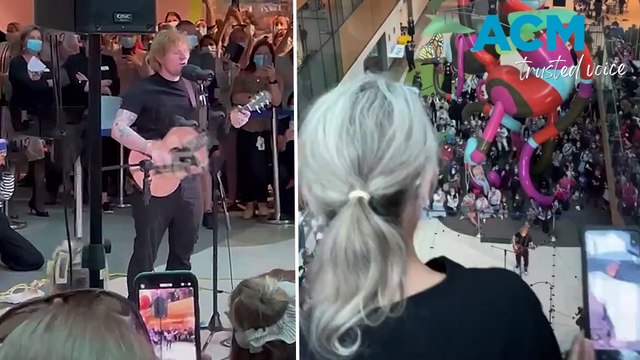 Ed Sheeran surprises kids with pop-up performance at Melbourne's Royal Children's Hospital