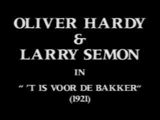Larry Semon [Ridolini] con Oliver Hardy - The Bakery del 1921