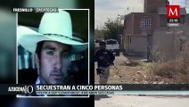 Al menos 5 personas son secuestradas en Zacatecas