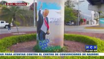 ¡Cuestionan imágenes del expresidente argentino Néstor Kirchner en la capital hondureña!