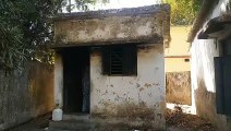 Black powder sticking out from dilapidated floor and ceiling, 'mid-day-meal' that makes children healthy is being prepared in such rooms