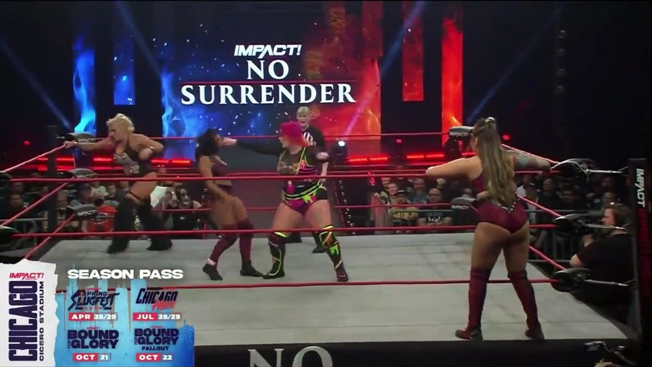 The Hex (Allysin Kay & Marti Belle) vs. The Death Dollz (Jessicka & Taya Valkyrie) - Impact Knockouts World Tag Team Championship - No Surrender 2023