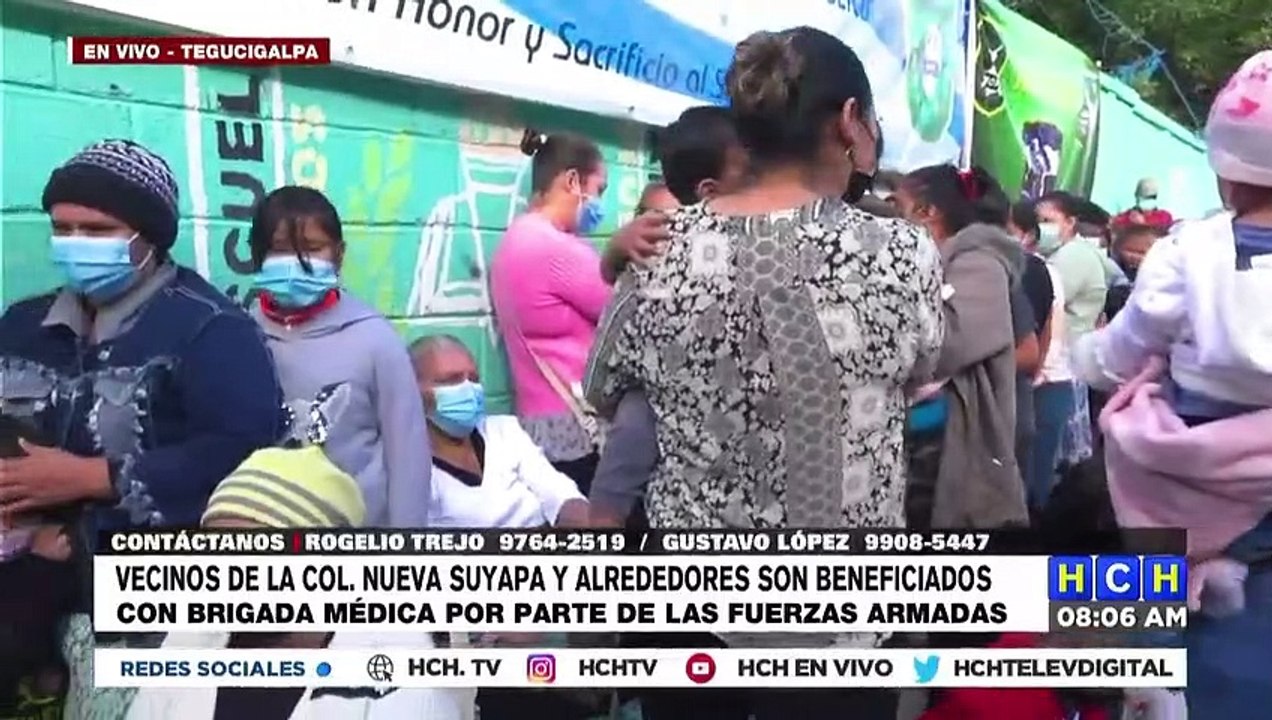 Más de 4 mil vecinos de col. Suyapa son beneficiados hoy con brigada médica de FFAA
