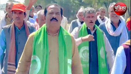 किसानों ने आन्दोलन के लिए किया जयपुर कूच