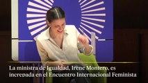 Increpan a Irene Montero durante un encuentro feminista