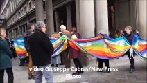 Firenze, manifestazione per la pace davanti agli Uffizi
